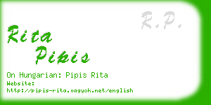 rita pipis business card